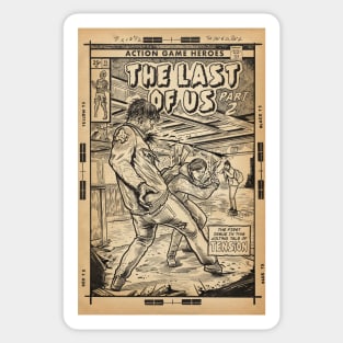 The Last of Us 2 - Jackson fan art comic cover line art Sticker